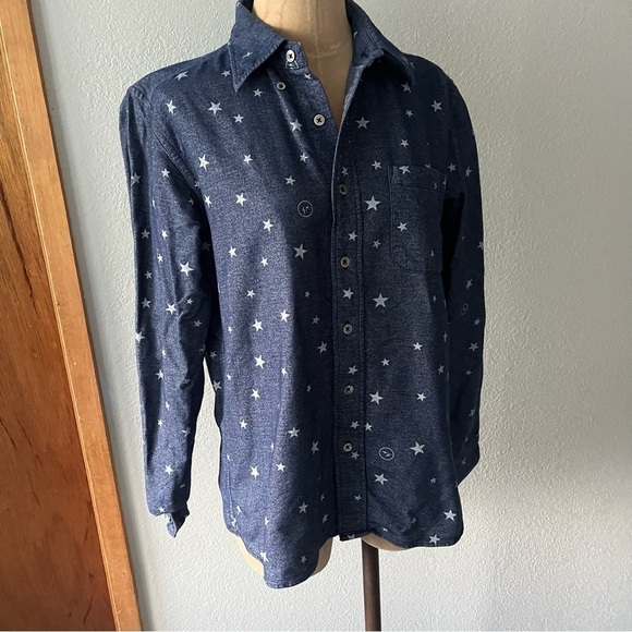 Uniform Experiment Tops - UNIFORM EXPERIMENT x FRAGMENT sz 2 M Long Sleeve Button Down Shirt Stars
